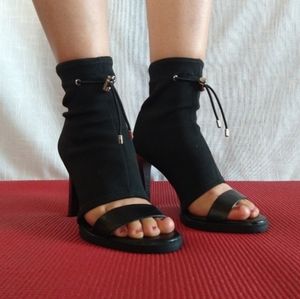 DKNY Knit And Leather Booties